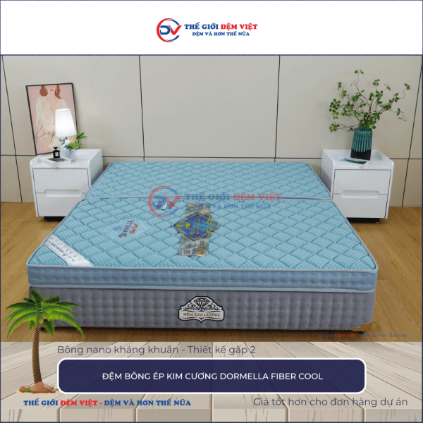 Đệm bông ép Kim Cương Dormella Fiber Cool